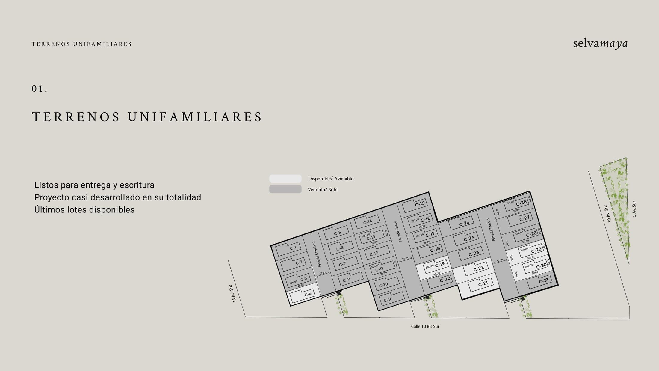 Masterplan · lotes unifamiliares