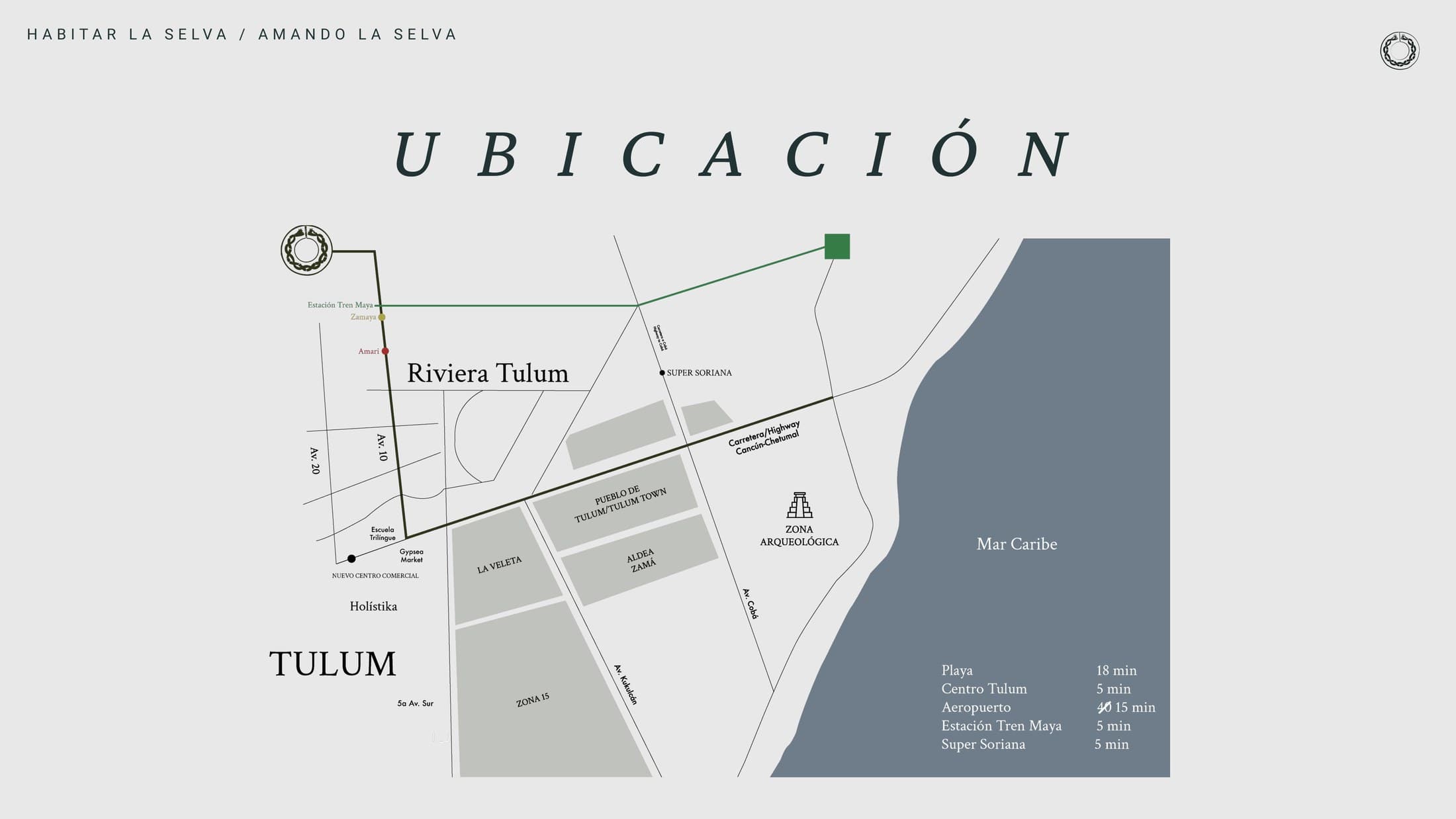 Ubicación de Selvarum en Tulum